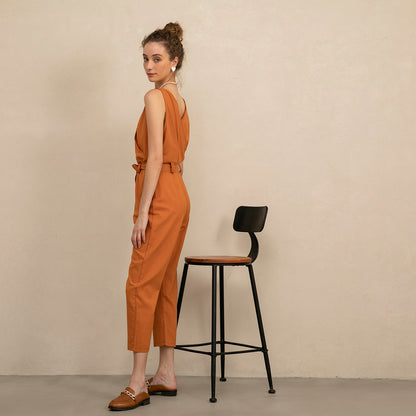 V-Neck Sleeveless Jumpsuit