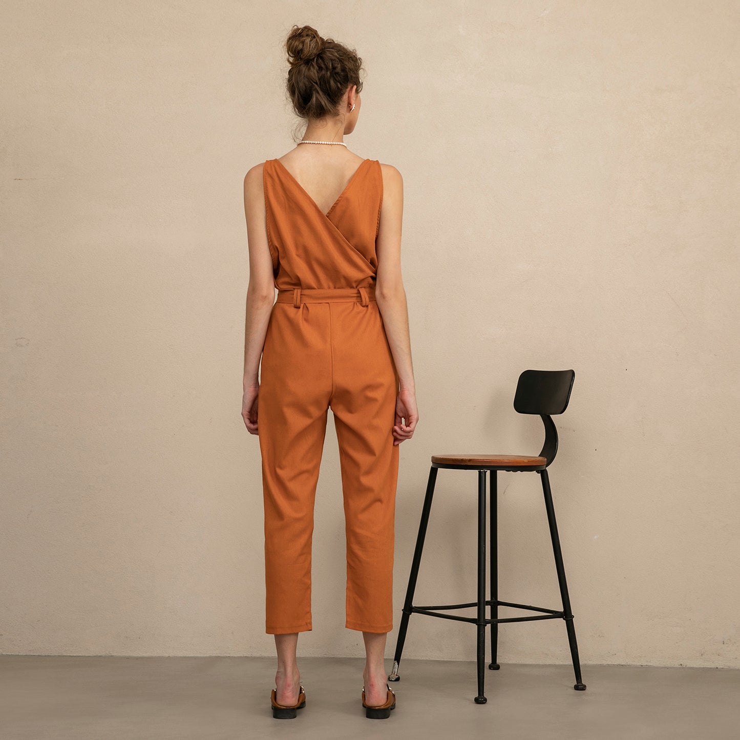 V-Neck Sleeveless Jumpsuit