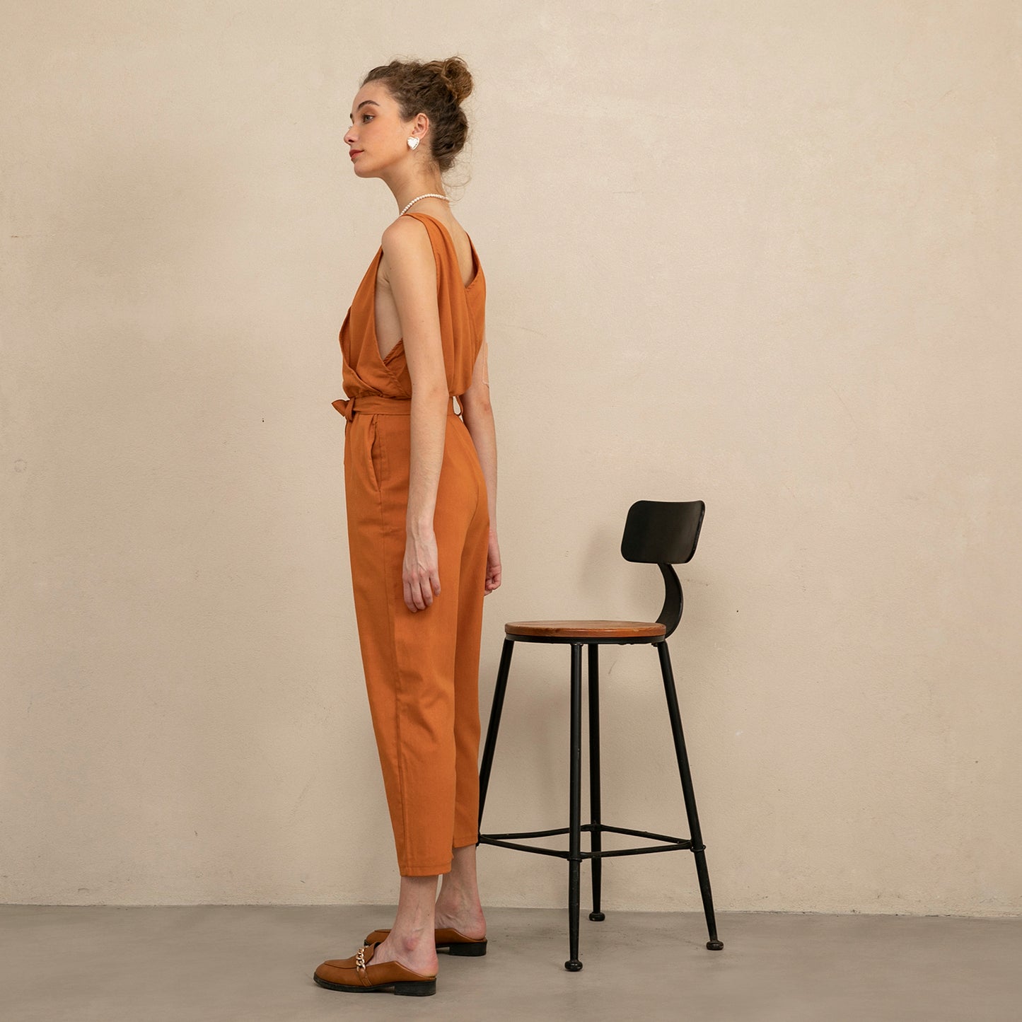 V-Neck Sleeveless Jumpsuit